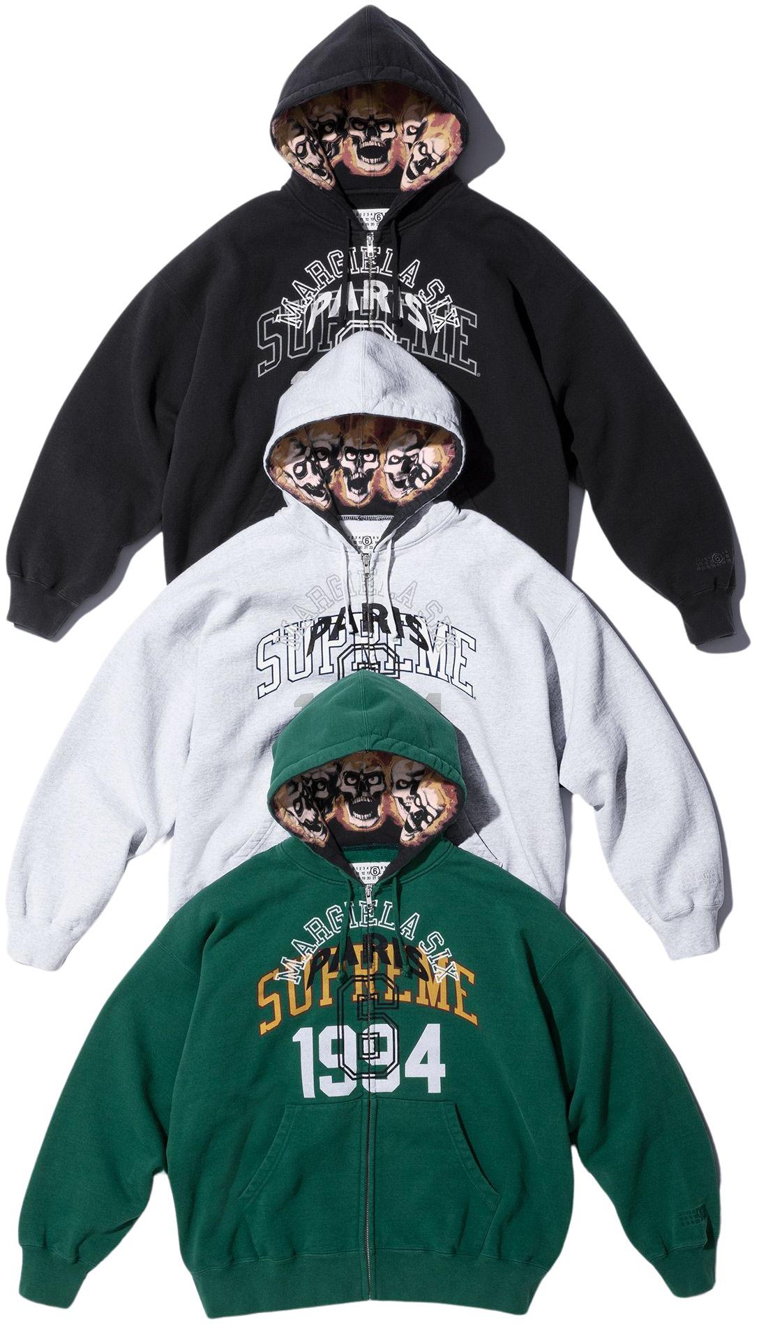 SUPREME®/MM6 MAISON MARGIELA ZIP UP HOODED SWEATSHIRT