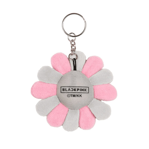 Black Pink Flower Keychain