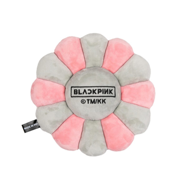 Black Pink Flower Pillow