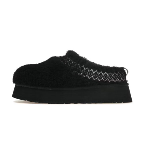 UGG TAZZ SLIPPER HERITAGE BRAID BLACK W