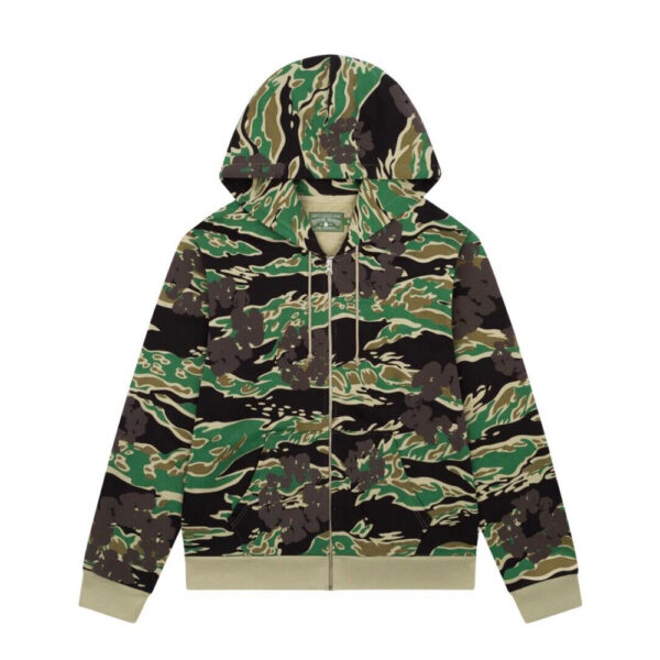 Cotton Wreath Camo Zip Hoodie