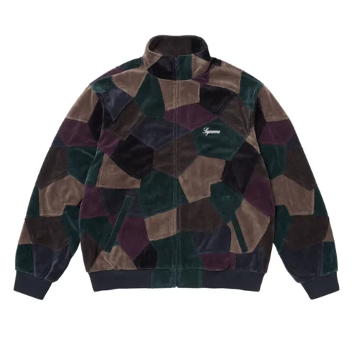 Patchwork Velour Track Jacket
